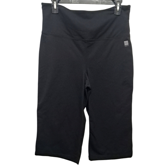 Lands'End Women's Capri Sports Leggings Size S Black. - Picture 1 of 7
